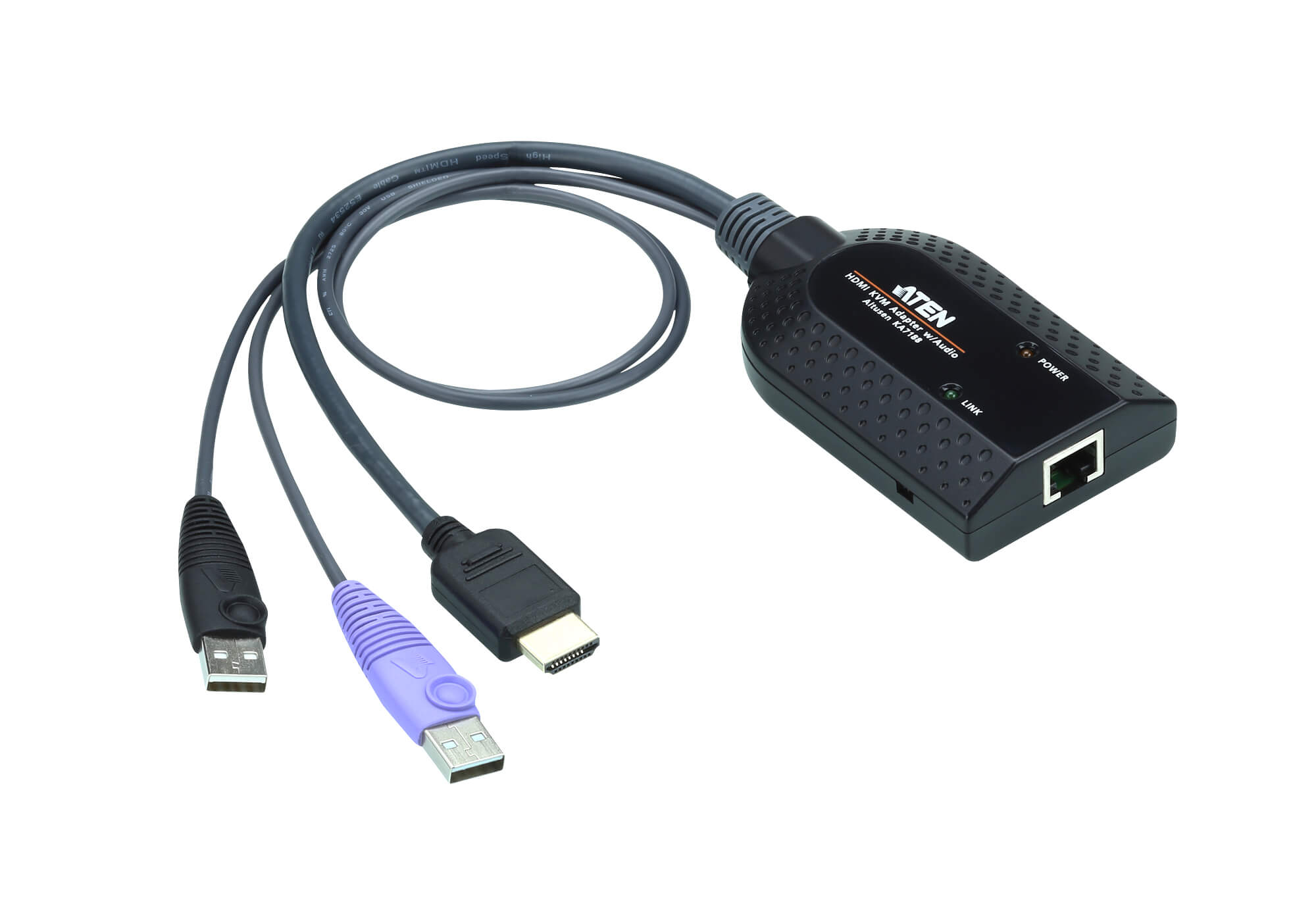 Aten KVM Cable Adapter with RJ45 to HDMI & USB to suit KM and KN series Aten KVM Cable Adapter with RJ45 to HDMI & USB to suit KM and KN series